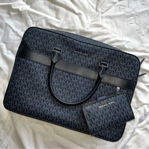 Michael Kors Harrison laptop case & matching wallet